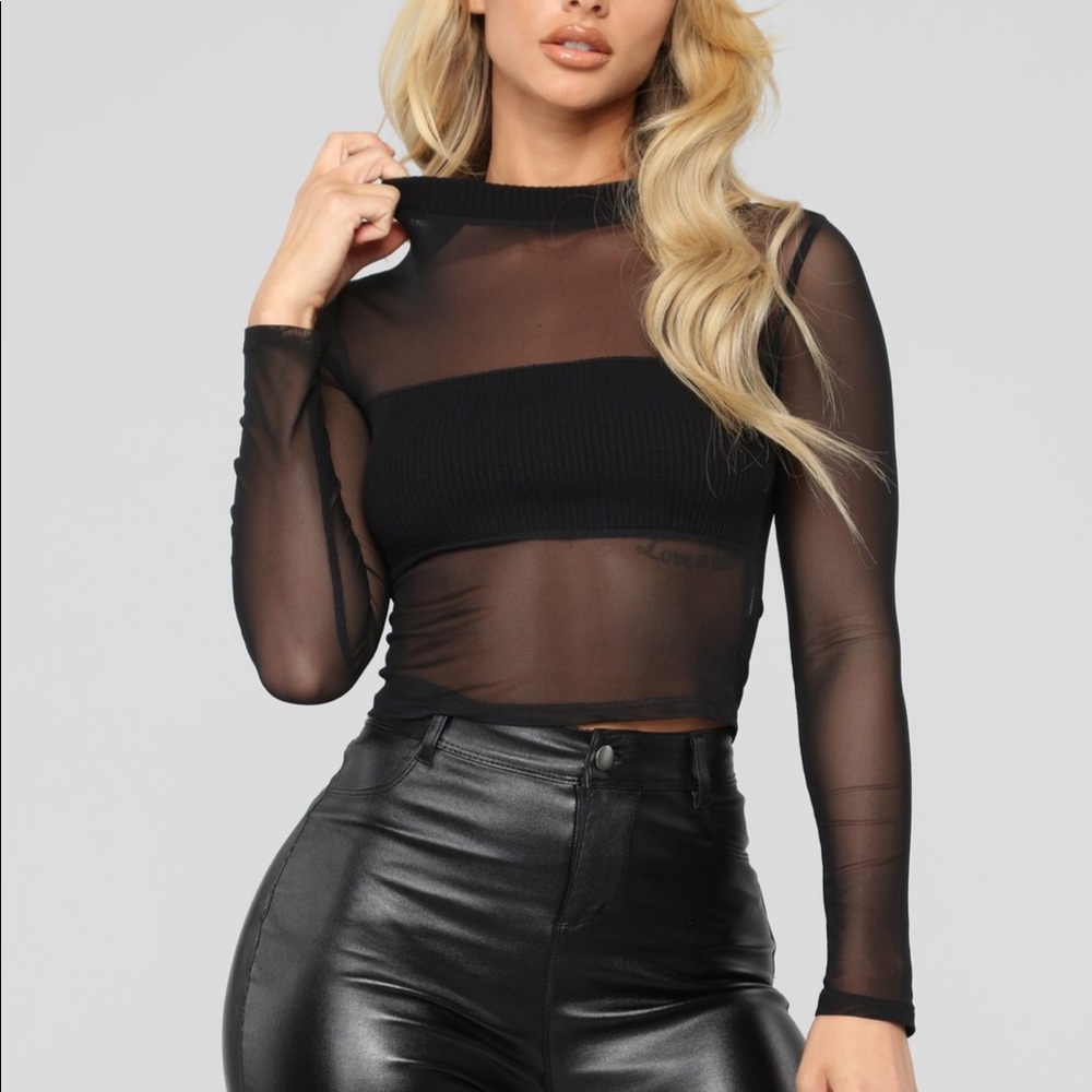 FN Showing Just A Little Mesh Top